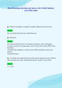 Blood Hematology Questions and Answers with Verified Solutions &vert;&NewLine;Latest 2026 Update