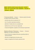 BRMP CERTIFICATION EXAM 2026&sol;2027 UPDATE &vert;&NewLine;EXAM TEST QUESTIONS AND ANSWERS &vert; GRADED A&plus;&NewLine;&vert; NEWEST VERSION&period; 