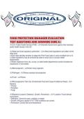 FOOD PROTECTION MANAGER EVALUATION TEST QUESTIONS AND ANSWERS SURE A&period;pdf