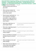 Essential Public Speaking&comma; Writing&comma; and Communication Skills for Students - Comprehensive Study Guide - Verified Questions and Answers - A&plus; Guaranteed Exam Prep - Guaranteed Success - Latest Edition
