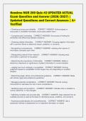 Hondros NUR 200 Exam 1 UPDATED ACTUAL Exam&NewLine;Question and Answer &lpar;2026&sol;2027&rpar; &vert; Complete&NewLine;Exam Prep &vert; A&plus; Verified