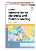 Leifer&rsquo;s Introduction to Maternity and Pediatric Nursing 10th Edition Test Bank &vert; Cooper&NewLine;