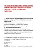 LPN&sol;LVN HESI EXIT EXAM PRACTICE QUESTIONS COMPREHENSIVE EXAM REVIEW QUESTIONS WITH 100&percnt; VEIFIED ANSWERS AND RATIONALES