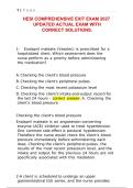 HESI Comprehensive Exit Exam 2027 Updated Questions and Correct Solutions&NewLine;