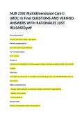 NUR 2392 Multidimensional Care II &NewLine;&lpar;MDC II&rpar; Final QUESTIONS AND VERIFIED &NewLine;ANSWERS WITH RATIONALES JUST &NewLine;RELEASED&period;pdf 