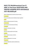 NUR 2755 Multidimensional Care IV &NewLine;&lpar;MDC 4&rpar; Final Exam QUESTIONS AND &NewLine;VERIFIED ANSWERS WITH RATIONALES &NewLine;JUST RELEASED&period;pdf 