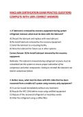 MACS 609 CERTIFICATION EXAM PRACTICE QUESTIONS COMPLETE WITH 100&percnt; CORRECT ANSWERS