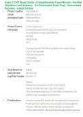 Exam 2 CVP Study Guide - Comprehensive Exam Review - Verified Questions and Answers - A&plus; Guaranteed Exam Prep - Guaranteed Success - Latest Edition