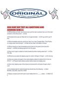 2026 IHOP SOP TEST ALL QUESTIONS AND ANSWERS SURE A&period;pdf