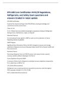 EPA 608 Certification Questions and answers already Graded A&plus;