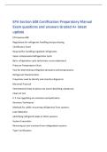 EPA Section 608 Certification Preparatory Manual&NewLine;Exam questions and answers Graded A&plus; latest&NewLine;update&NewLine;EPA Section 608&NewLine;Regulations for refrigerant handling and purchasing&period;&NewLine;Certification Exam&NewLine;Required for handling regulated refrigerants&period;&NewLine;Vapor-Compress