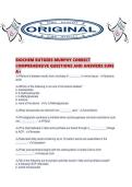 BIOCHEM RUTGERS MURPHY CORRECT COMPREHENSIVE QUESTIONS AND ANSWERS