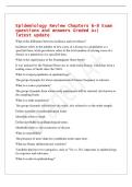 Epidemiology Review Chapters 6-8 Exam&NewLine;questions and answers Graded A&plus;&vert;&NewLine;latest update&NewLine;What is the difference between incidence and prevalence&quest;&NewLine;Incidence refers to the number of new cases of a disease in a population at a&NewLine;specified time&comma; while prevalen