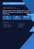  Statistics Module 2 Exam Actual Exam 2026&sol;2027 &ndash; 100&percnt; Verified &vert; Detailed Rationales &ndash; Pass Guaranteed &ndash; A&plus; Graded