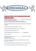 TVMA CVA LEVEL 1 TEST PAPER QUESTIONS AND ANSWERS SURE A&period;pdf