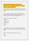 SAR Tech III Question and Answer&NewLine;&lpar;2026&sol;2027&rpar; &vert; Simplified Review Guide &vert;&NewLine;100&percnt; Verified Answers