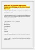 SAR Tech III Question and Answer&NewLine;&lpar;2026&sol;2027&rpar; &vert; Complete Revision Pack &vert;&NewLine;Grade A&plus;