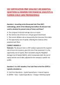 DCF CERTIFICATION PREP 2026&sol;2027 200 ESSENTIAL QUESTIONS & ANSWERS FOR FINANCIAL ANALYSTS & FLORIDA CHILD CARE PROFESSIONALS