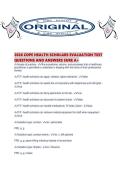 2026 COPE HEALTH SCHOLARS EVALUATION TEST QUESTIONS AND ANSWERS SURE A&period;pdf