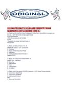 2026 COPE HEALTH SCHOLARS CORRECT FINALS QUESTIONS AND ANSWERS SURE A&period;pd