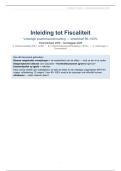 Volledige Samenvatting -  inleiding tot fiscaliteit &lpar;HSH95a&rpar;