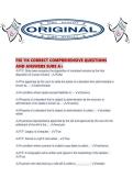 FSE 116 CORRECT COMPREHENSIVE QUESTIONS AND ANSWERS SURE A&period;pd