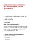 WGU D115 ADVANCED PATHOPHYSIOLOGY OA EXAM QUESTIONS COMPLETE WITH 100&percnt; VERIFIED ANSWERS