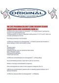 NR 293 PHARMACOLOGY CORE REVIEW EXAMS QUESTIONS AND ANSWERS SURE A&period;pdf