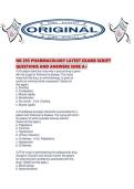 NR 293 PHARMACOLOGY LATEST EXAMS SCRIPT QUESTIONS AND ANSWERS SURE A&period;pdf