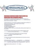 MICHIGAN NURSING HOME STUDY GUIDE ALL QUESTIONS AND ANSWERS SURE A&period;pdf