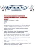 ANCC NURSING INFORMATICS CORRECT COMPREHENSIVE QUESTIONS AND ANSWERS