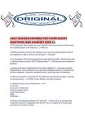 ANCC NURSING INFORMATICS PAPER RECENT QUESTIONS AND ANSWERS SURE A&period;pdf