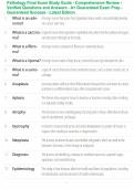 Pathology Final Exam Study Guide - Comprehensive Review - Verified Questions and Answers - A&plus; Guaranteed Exam Prep - Guaranteed Success - Latest Edition