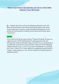 Breast Cancer Practice Quiz Questions and Answers with Verified&NewLine;Solutions &vert; Latest 2026 Update