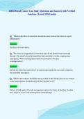 HESI Breast Cancer Case Study Questions and Answers with Verified&NewLine;Solutions &vert; Latest 2026 Update