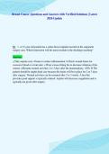 Breast Cancer Questions and Answers with Verified Solutions &vert; Latest&NewLine;2026 Update