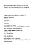 WGU D443 HEALTH ASSESSMENT OA PRACTICE EXAM 1 &ndash; COMPLETE QUESTIONS AND ANSWERS
