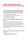 LOUISIANA TITLE INSURANCE EXAM PRACTICE QUESTIONS COMPLETE WITH 100&percnt; VERIFIED ANSWERS