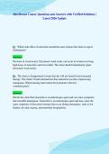 Hesi Breast Cancer Questions and Answers with Verified Solutions &vert;&NewLine;Latest 2026 Update