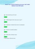 Breast Cancer &lpar;Pearson&rpar; Questions and Answers with Verified&NewLine;Solutions &vert; Latest 2026 Update