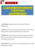 NREMT Final Exam Study Guide &plus; Practice Test &lpar;2026 &sol; 2027&rpar; &vert; Questions and Verified Answers&comma; 100&percnt; Guaranteed Pass &vert;&vert;Complete A&plus; Guide
