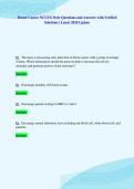 Breast Cancer NCLEX Style Questions and Answers with Verified&NewLine;Solutions &vert; Latest 2026 Update