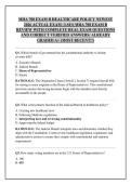 MHA 708 EXAM B HEALTHCARE POLICY NEWEST &NewLine;2026 ACTUAL EXAM &vert; LSUS MHA 708 EXAM B &NewLine;REVIEW WITH COMPLETE REAL EXAM QUESTIONS &NewLine;AND CORRECT VERIFIED ANSWERS&sol; ALREADY &NewLine;GRADED A&plus; &lpar;MOST RECENT&excl;&excl;&rpar;