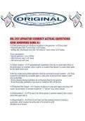 BIL 255 UPDATED CORRECT ACTUAL QUESTIONS AND ANSWERS SURE A&period;pdf