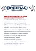 MEDICAL LOGISTICS 4A1 CDC TEST ACTUAL QUESTIONS AND ANSWERS SURE A&period;pdf