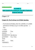 Test Bank for Public Speaking&colon; The Evolving Art 5th Edition by Stephanie J&period; Coopman & James Lull &vert; Chapters 1&ndash;17 Complete &vert; Latest Updated 2025&ndash;2026