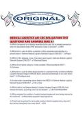 MEDICAL LOGISTICS 4A1 CDC EVALUATION TEST QUESTIONS AND ANSWERS SURE A&period;pdf