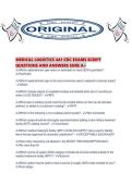 MEDICAL LOGISTICS 4A1 CDC EXAMS SCRIPT QUESTIONS AND ANSWERS SURE A&period;pdf