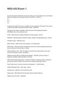 NSG-432-Exam 1 Complete 2026&sol;2027 Questions with Correct Answers and Detailed Rationales