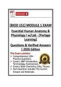 BIOD 151 Module 1 Exam &vert; Essential Human Anatomy & Physiology I w&sol;Lab &vert; Portage Learning &vert; Q  & A &vert; 2026 Edition